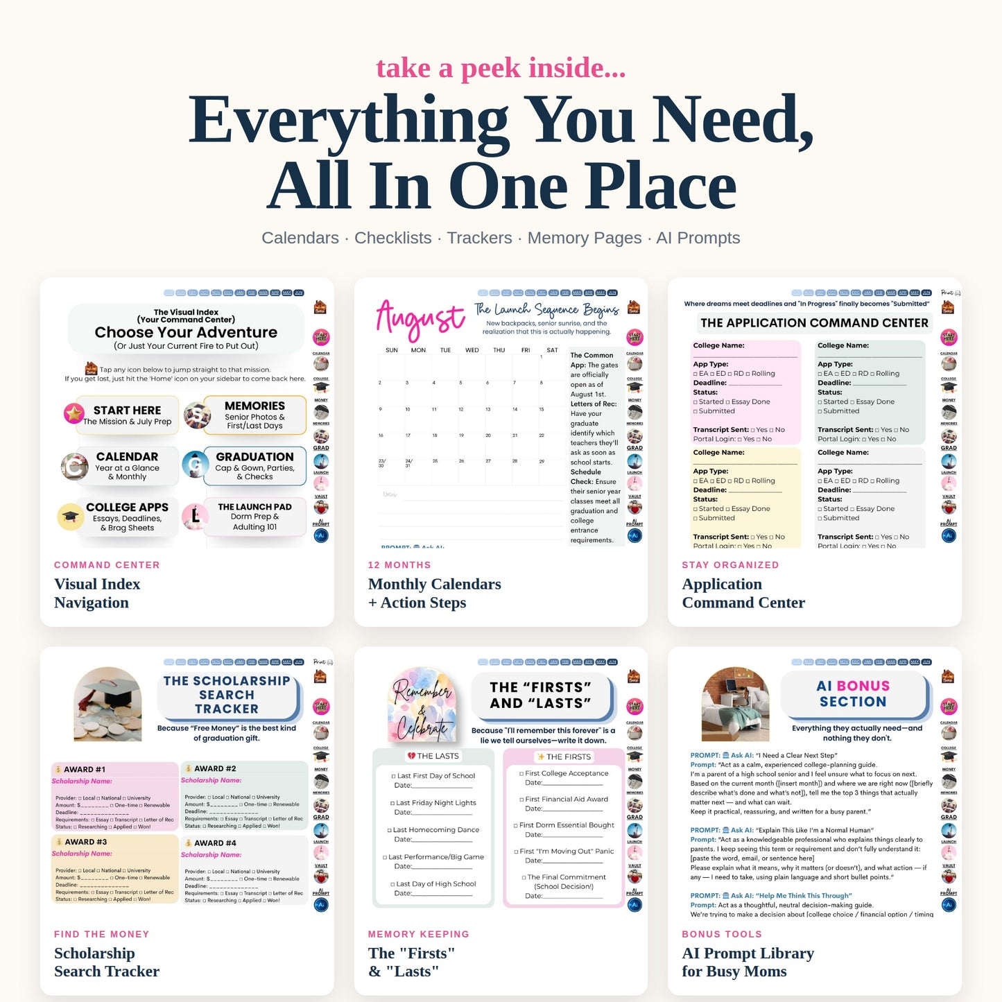 Senior Year Digital Planner for Mom Graduation Year 2027