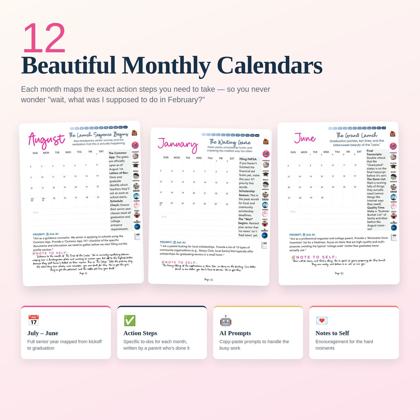 Senior Year Digital Planner for Mom Graduation Year 2027